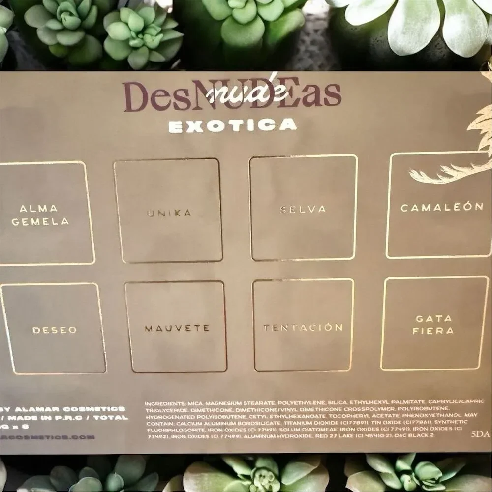 Alamar Cosmetics DesNudeAs Exotica Pressed Pigment Palette Nude Pink 8 Shades